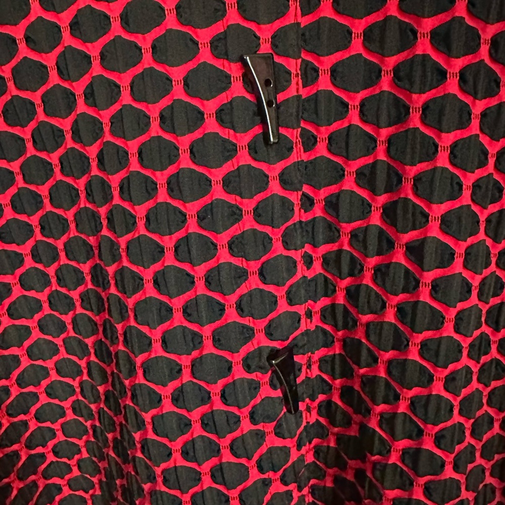 Source Unknown Red And Black Patterned Blazer - image 3